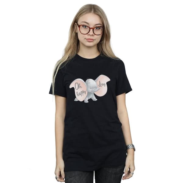 Disney Dam/Lady Dumbo Happy Day Boyfriend T-shirt i bomull