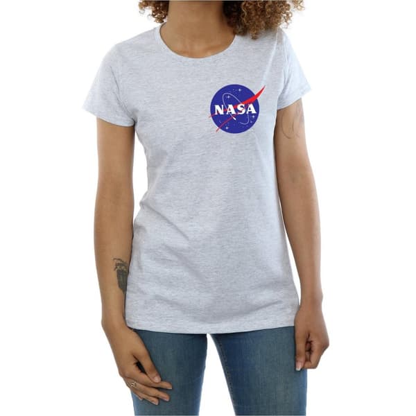 NASA Dam/Lady Classic Insignia - T-shirt i bomull med logotyp på bröstet