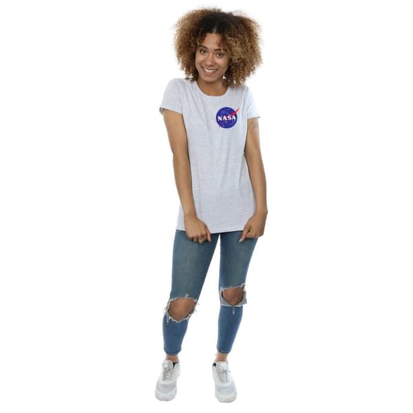 NASA Dam/Lady Classic Insignia - T-shirt i bomull med logotyp på bröstet