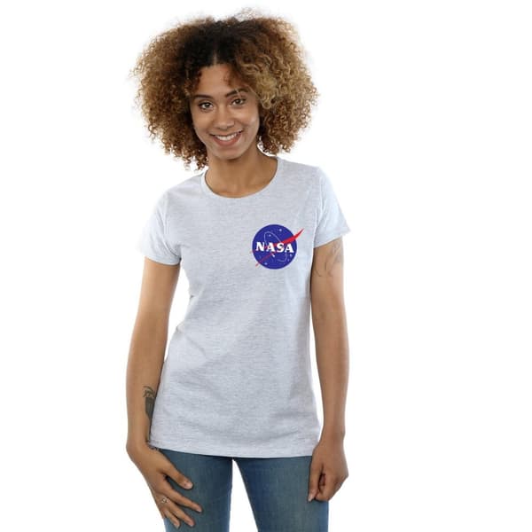 NASA Dam/Lady Classic Insignia - T-shirt i bomull med logotyp på bröstet