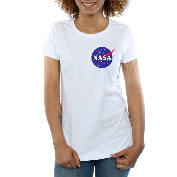 NASA Dam/Lady Classic Insignia - T-shirt i bomull med logotyp på bröstet