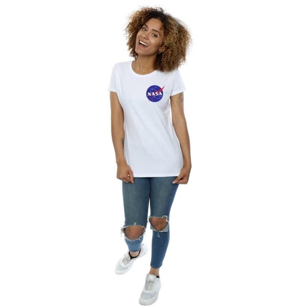 NASA Dam/Lady Classic Insignia - T-shirt i bomull med logotyp på bröstet