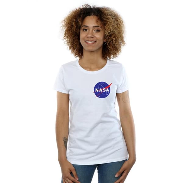 NASA Dam/Lady Classic Insignia - T-shirt i bomull med logotyp på bröstet