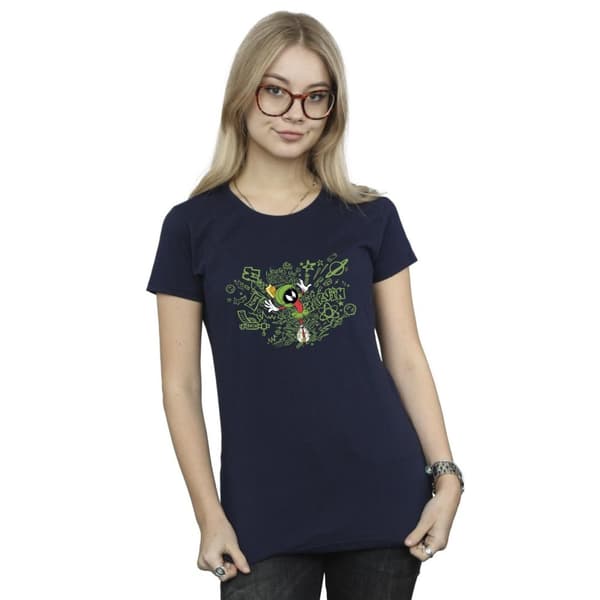 Looney Tunes Womens/Ladies ACME Doodles Marvin Martian Cotton T-Shirt