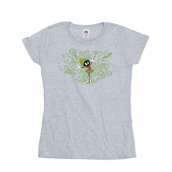 Looney Tunes Womens/Ladies ACME Doodles Marvin Martian Cotton T-Shirt