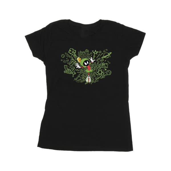 Looney Tunes Womens/Ladies ACME Doodles Marvin Martian Cotton T-Shirt