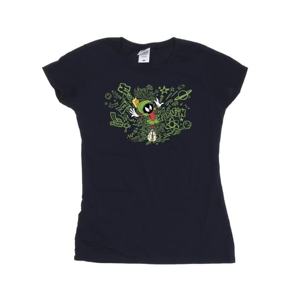 Looney Tunes Womens/Ladies ACME Doodles Marvin Martian Cotton T-Shirt
