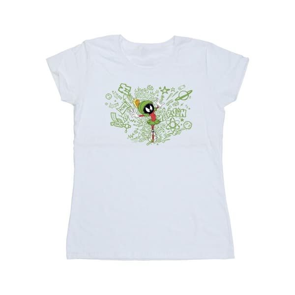 Looney Tunes Womens/Ladies ACME Doodles Marvin Martian Cotton T-Shirt