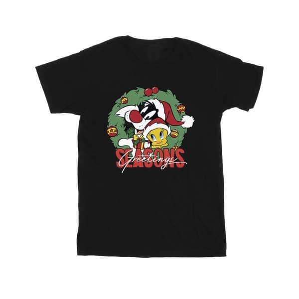 Looney Tunes Mens Seasons Greetings T-Shirt