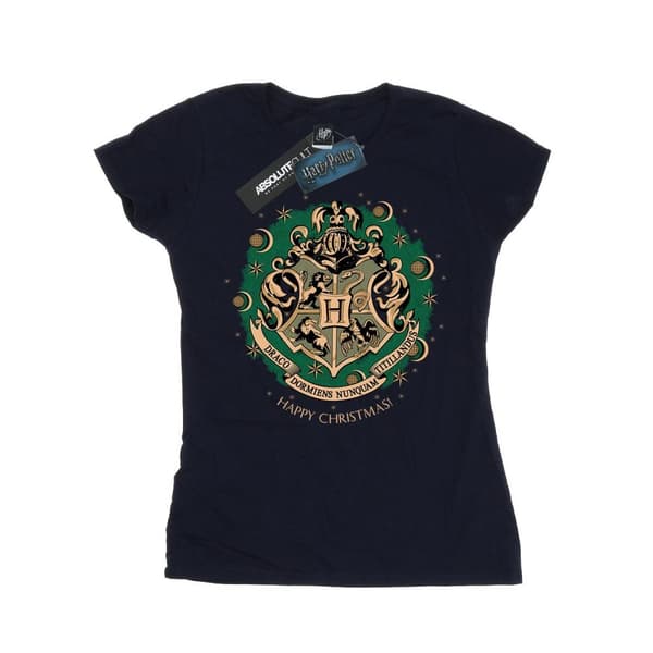 Harry Potter T-shirt i bomull med julkrans för damer/damer
