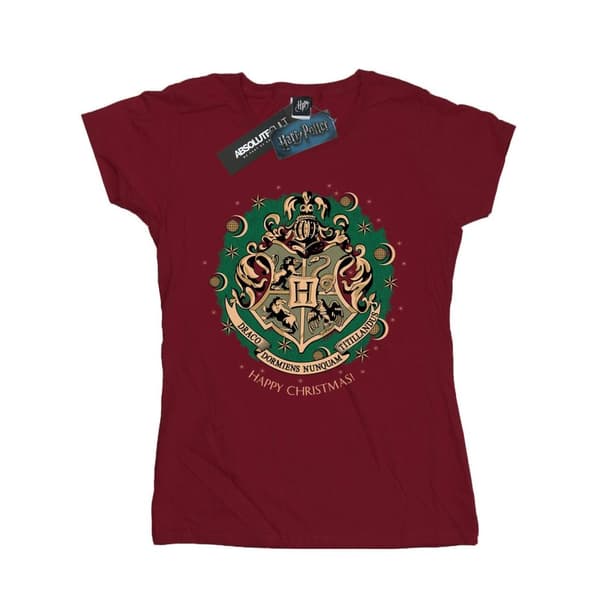 Harry Potter T-shirt i bomull med julkrans för damer/damer