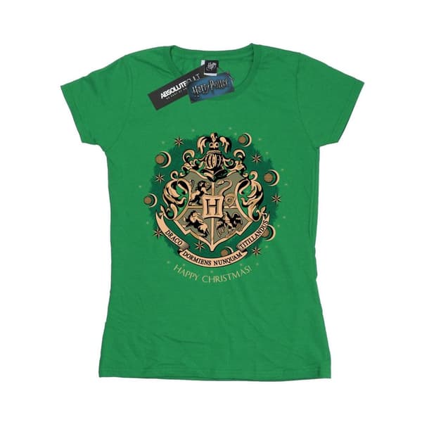 Harry Potter Womens/Ladies Christmas Wreath Cotton T-Shirt