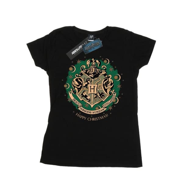 Harry Potter T-shirt i bomull med julkrans för damer/damer