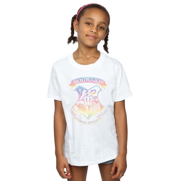 Harry Potter Girls Crest Pastel Cotton T-Shirt