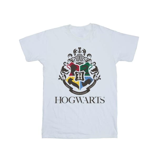 Harry Potter Girls Hogwarts Crest Cotton T-Shirt