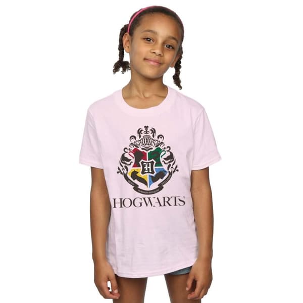 Harry Potter Girls Hogwarts Crest Cotton T-Shirt