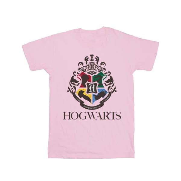 Harry Potter Girls Hogwarts Crest Cotton T-Shirt