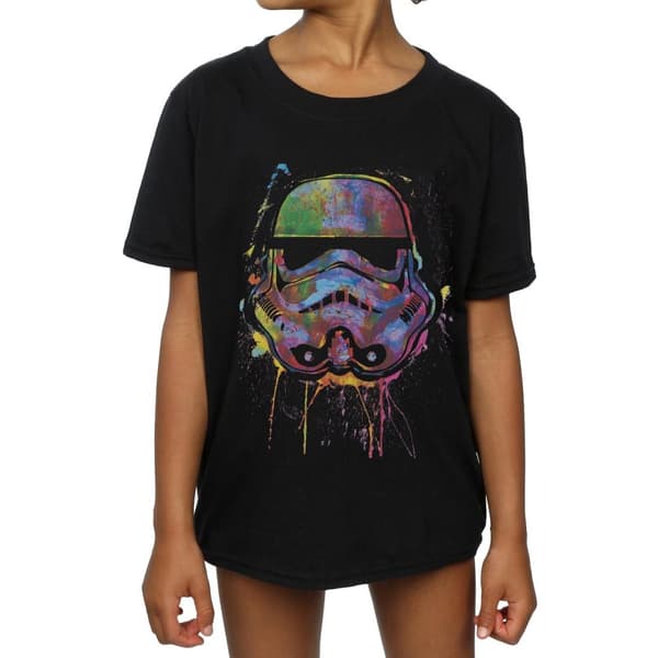 Star Wars T-shirt i bomull med färgstänk från Stormtrooper för flickor