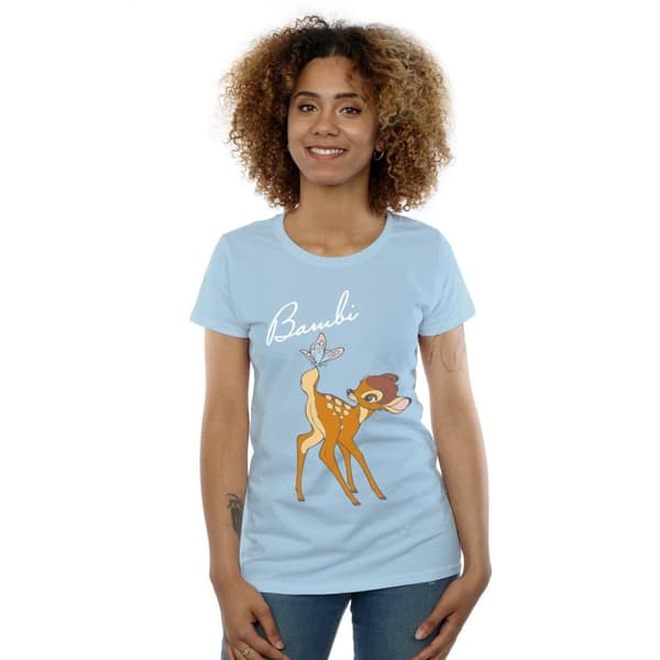 Disney Womens/Ladies Bambi Butterfly Tail Cotton T-Shirt