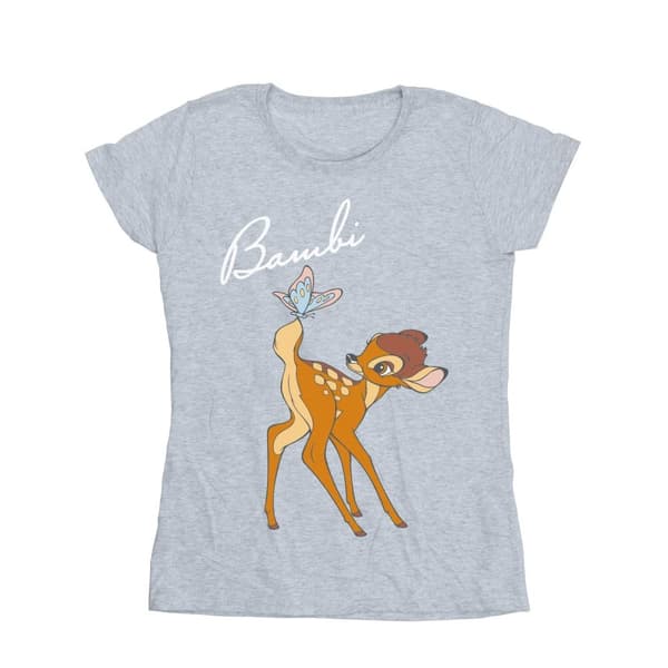 Disney Womens/Ladies Bambi Butterfly Tail Cotton T-Shirt