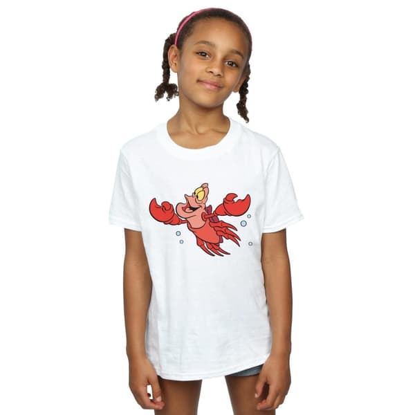 Disney Den lilla sjöjungfrun Sebastian Bubbles T-shirt i bomull för flickor