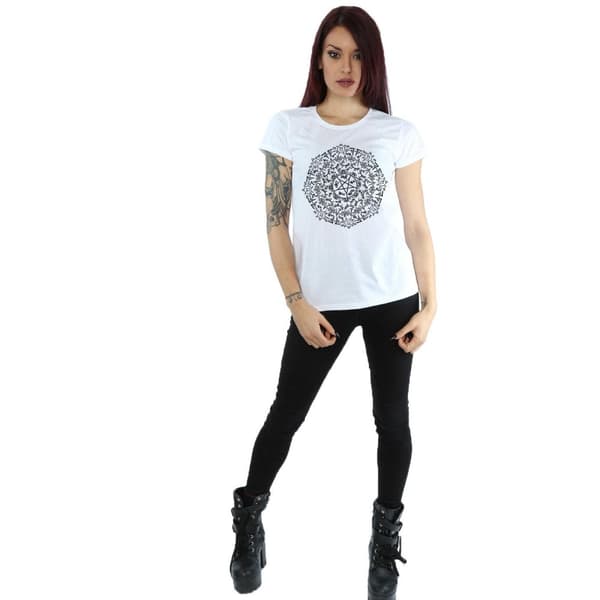 Supernatural Dam/kvinn Symbol Circle T-shirt i bomull