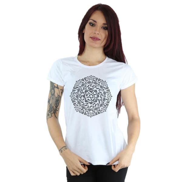 Supernatural Dam/kvinn Symbol Circle T-shirt i bomull