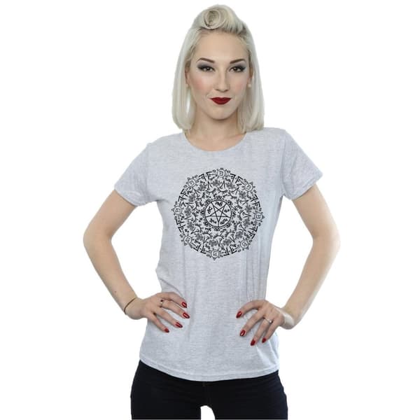 Supernatural Dam/kvinn Symbol Circle T-shirt i bomull