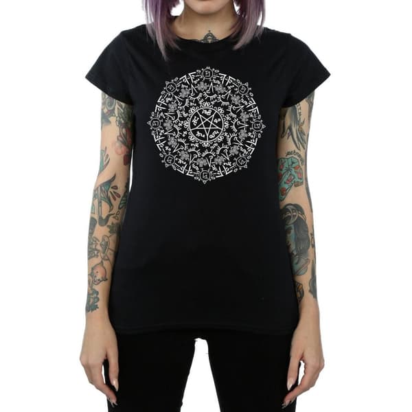 Supernatural Dam/kvinn Symbol Circle T-shirt i bomull