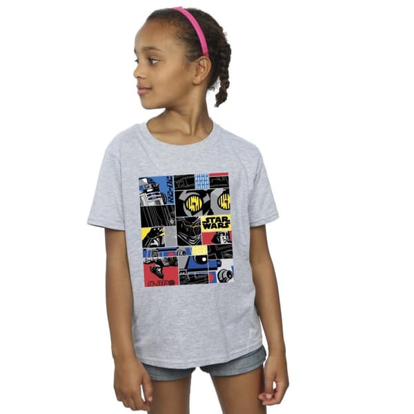 Star Wars Girls Droid Montage Cotton T-Shirt