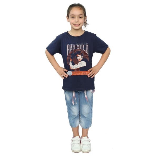 Star Wars Girls Han Solo Rock Poster Cotton T-Shirt