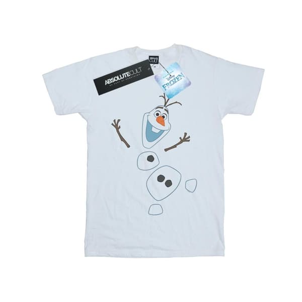 Disney Frozen Olaf T-shirt i bomull med dekonstruerad design för flickor White 12-13 Years