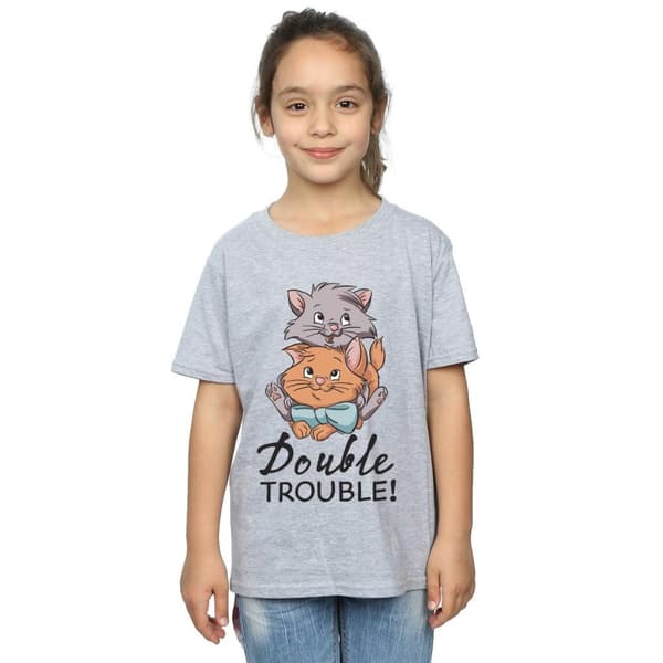 Disney T-shirt i bomull för flickor - Aristocats Double Trouble