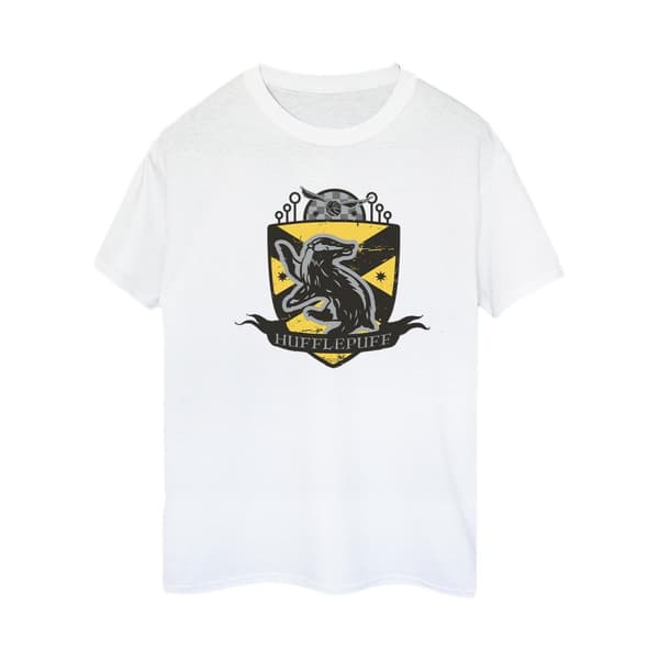 Harry Potter Dam/Häst Hufflepuff bröstmärke bomull boyfriend t-shirt