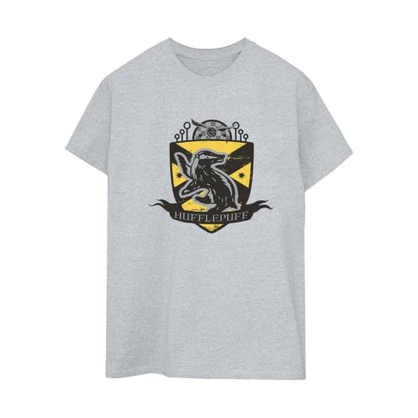 Harry Potter Dam/Häst Hufflepuff bröstmärke bomull boyfriend t-shirt