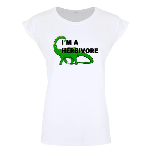Grindstore Dam/kvinnor - I´m A Herbivore - T-shirt i premiumbomull
