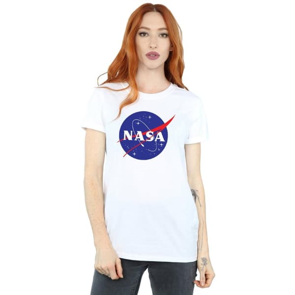 NASA Womens/Ladies Classic Insignia Logo Cotton Boyfriend T-Shirt