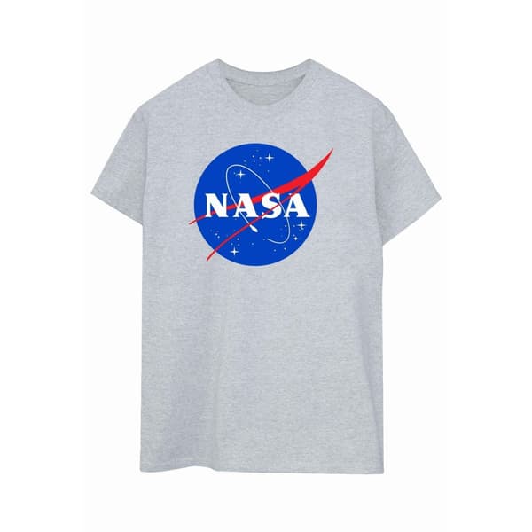 NASA Dam/Lady Classic Insignia Logo Boyfriend T-shirt i bomull