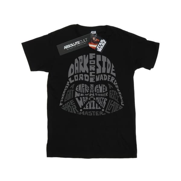 Star Wars Darth Vader Text Head T-shirt i bomull för flickor