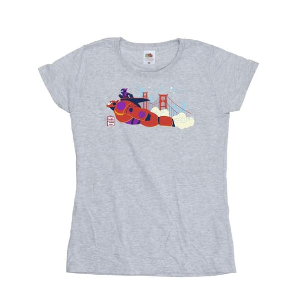 Disney Dam/Tjej Big Hero 6 Baymax Hiro Bridge T-shirt i bomull