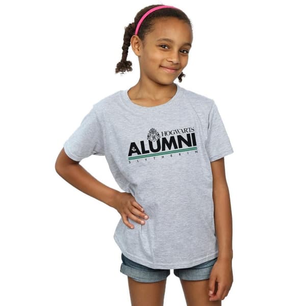Harry Potter T-shirt i bomull för flickor - Hogwarts Alumni Slytherin