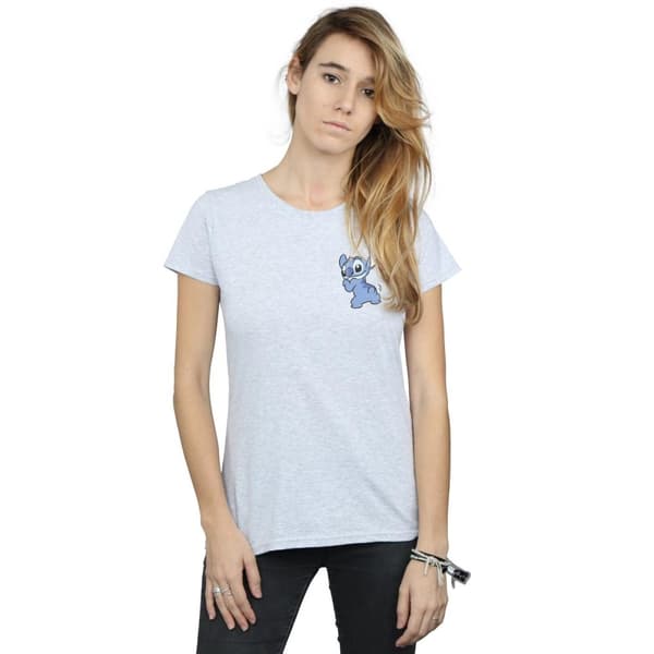 Disney Womens/Ladies Lilo And Stitch Stitch Backside Breast Print Cotton T-Shirt