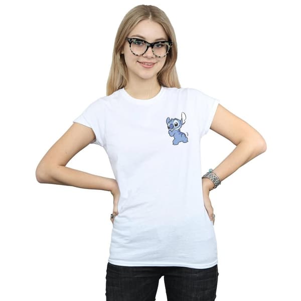 Disney Womens/Ladies Lilo And Stitch Stitch Backside Breast Print Cotton T-Shirt