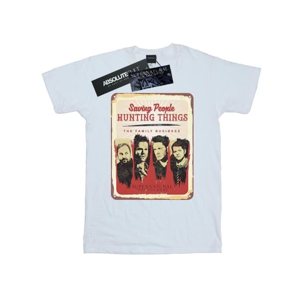 Supernatural Womens/Ladies Family Business Sign Cotton Boyfriend T-Shirt