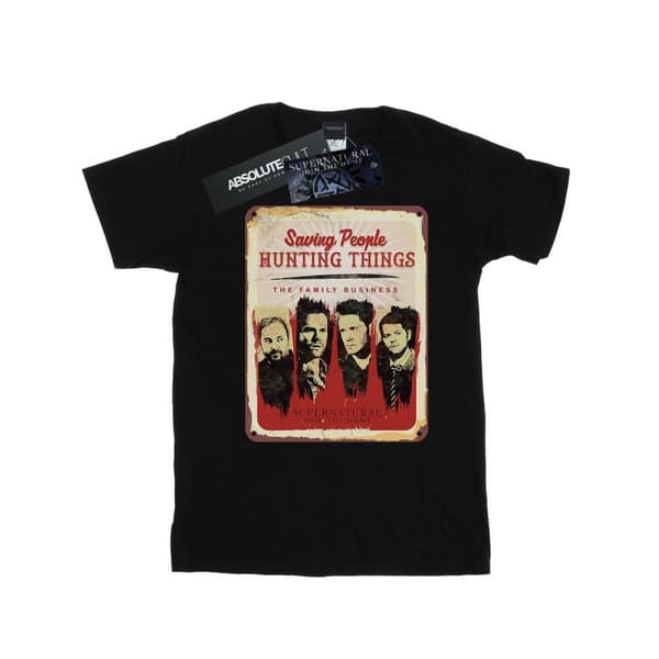Supernatural Womens/Ladies Family Business Sign Cotton Boyfriend T-Shirt