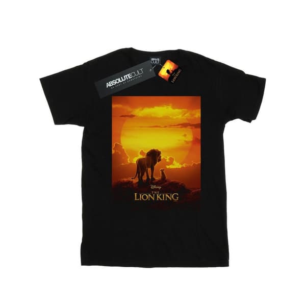 Disney T-shirt i bomull med solnedgångsaffisch från Lejonkungen-filmen