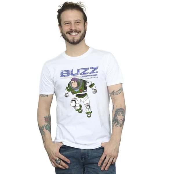 Disney Mens Lightyear Buzz Jump To Action T-Shirt