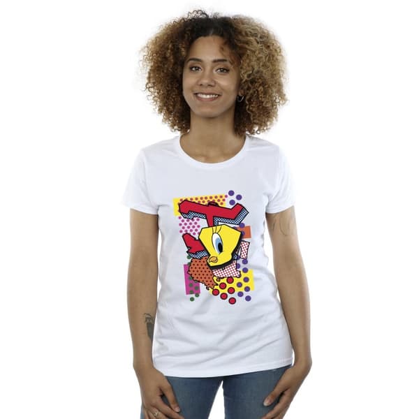 Looney Tunes Womens/Ladies Tweety Pop Art Cotton T-Shirt