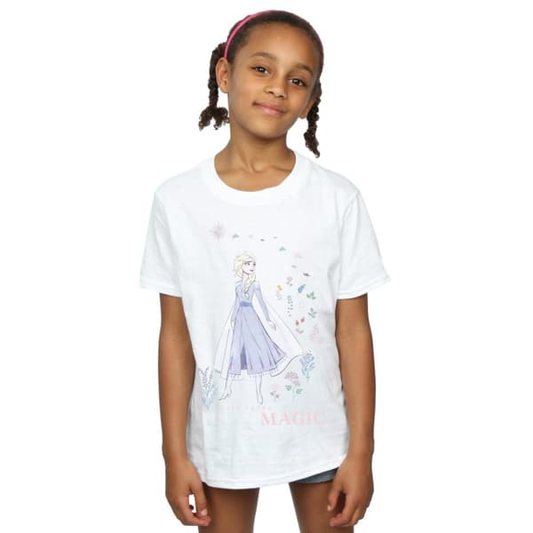 Disney Girls Frozen 2 Elsa Make Today Magic Cotton T-Shirt