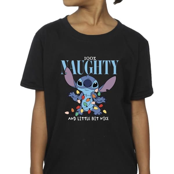 Disney Lilo & Stitch Naughty & Nice T-shirt i bomull för flickor